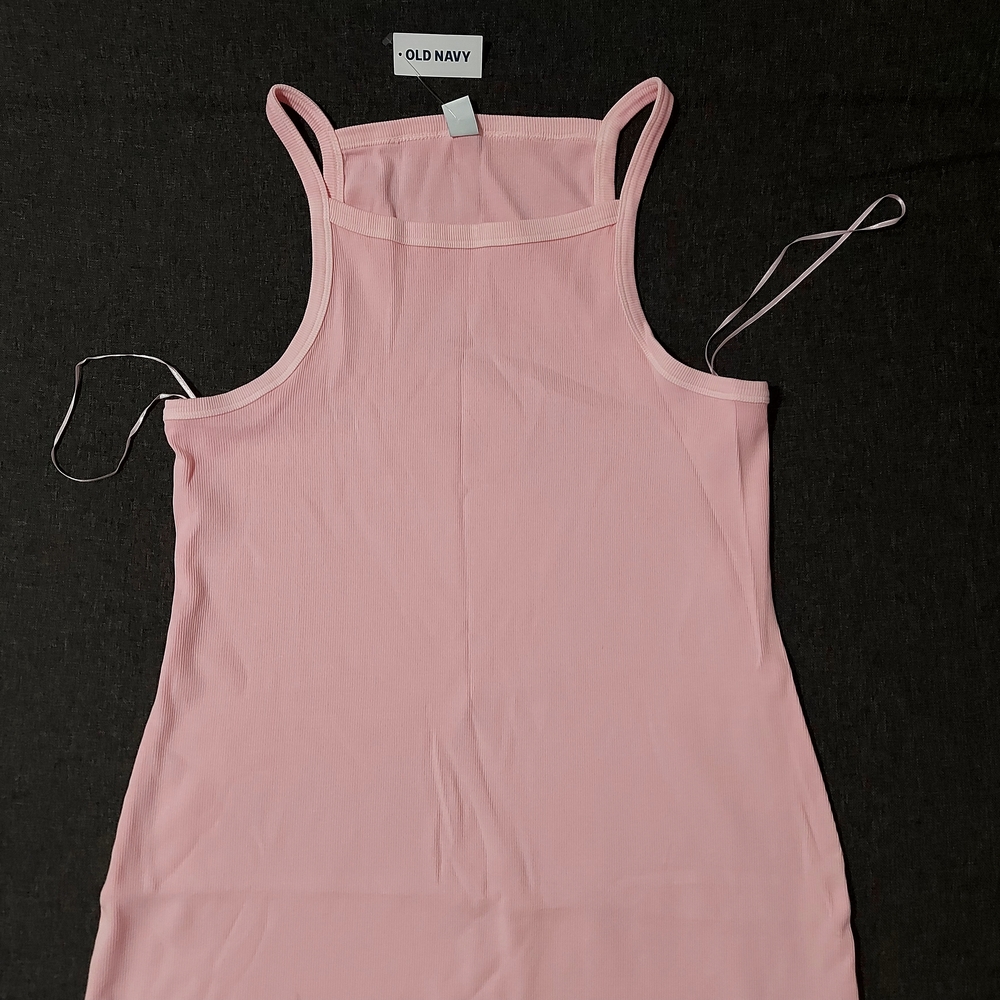 Old Navy Sleeveless Bodycon Midi Dress Side Tie Drawstring